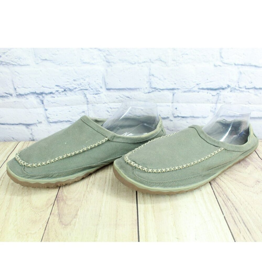 LL Bean Gray Canvas Lightweight Non-Slip Mountain Slipper Scuffs Size 14 M - Picture 2 of 10